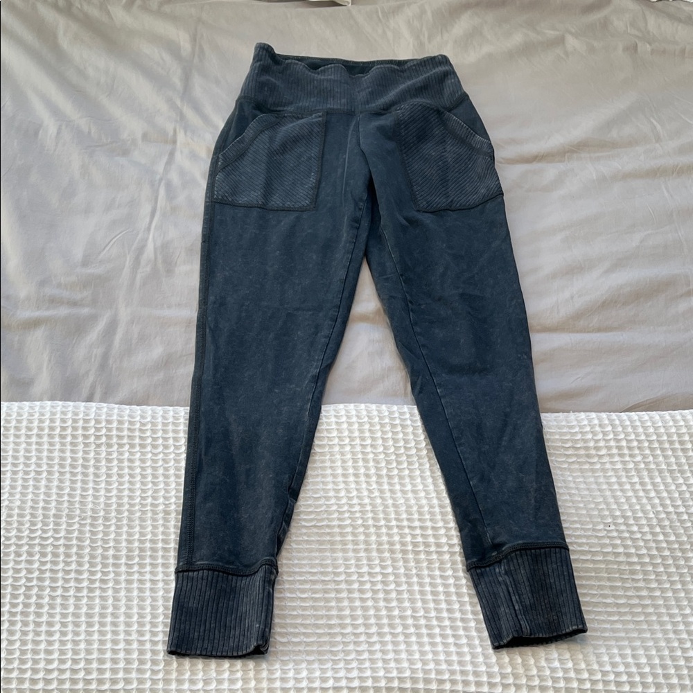 Aerie Stonewash Black Jogger Leggings